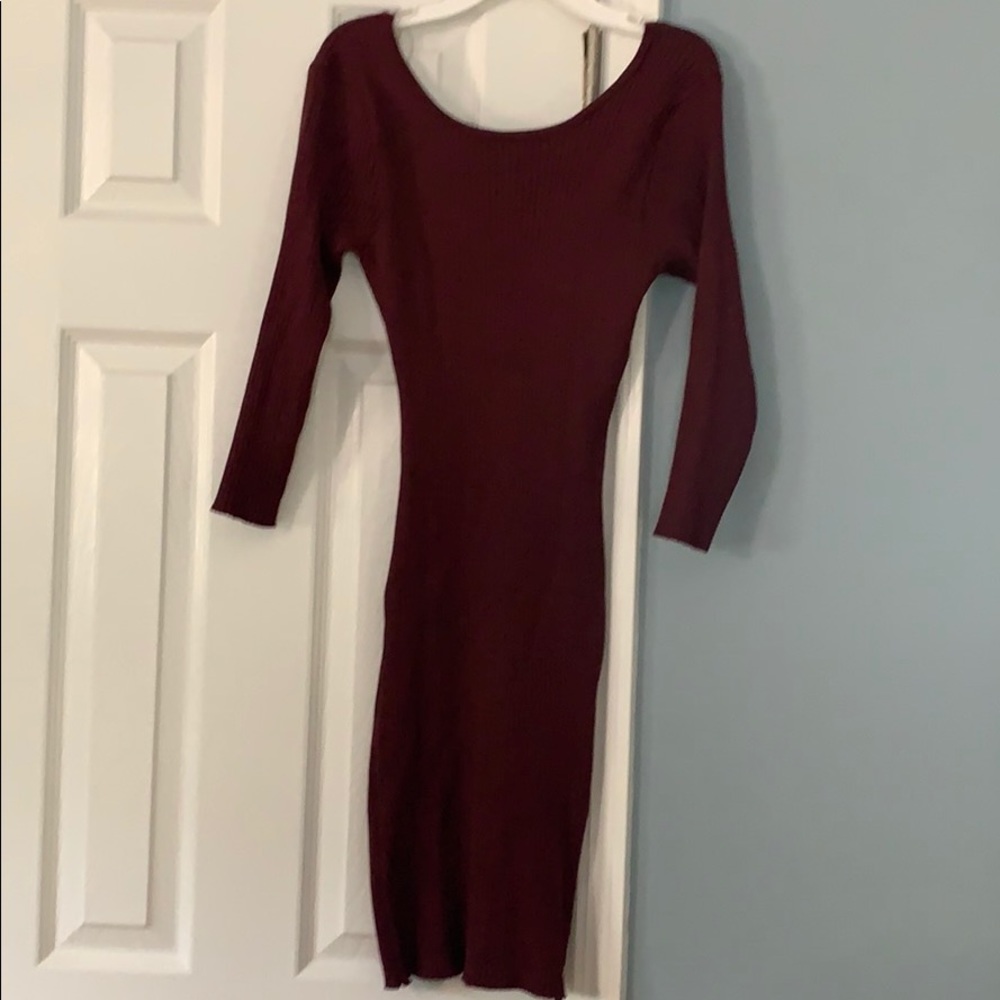 Burgundy Sweater Dress